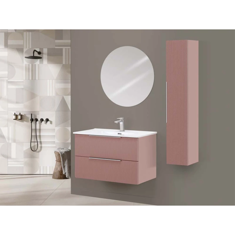 Mobile bagno Feridras Burano 80 cm rosa cannettato