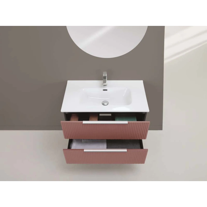 Mobile bagno Feridras Burano 80 cm rosa cannettato