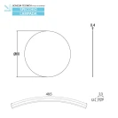 Specchio tondo Feridras Luce 60 cm cromato