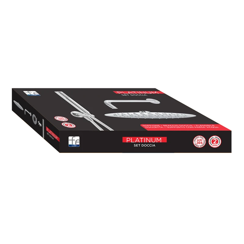 Set doccia Feridras Platinum cromato con soffione 20 cm
