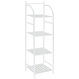 Scaffale Feridras 4 ripiani in metallo bianco salvaspazio