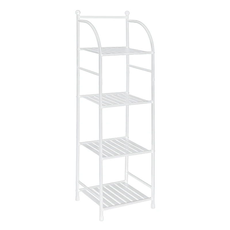 Scaffale Feridras 4 ripiani in metallo bianco salvaspazio