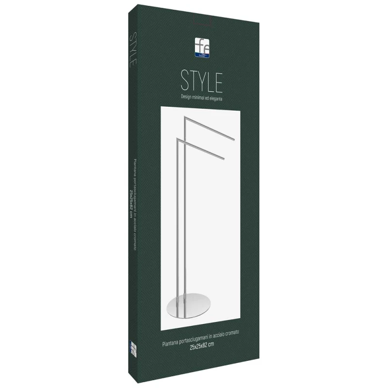 Piantana portasciugamani Feridras Style cromo 82 cm