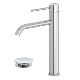 Miscelatore lavabo alto Feridras Nuego in acciaio inox