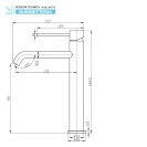 Miscelatore lavabo alto Feridras Nuego in acciaio inox