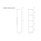 Pensile bagno Feridras Rialto L30xH150 in rovere