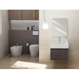 Feridras Kira 50 cm sospeso roccia con consolle in ceramica
