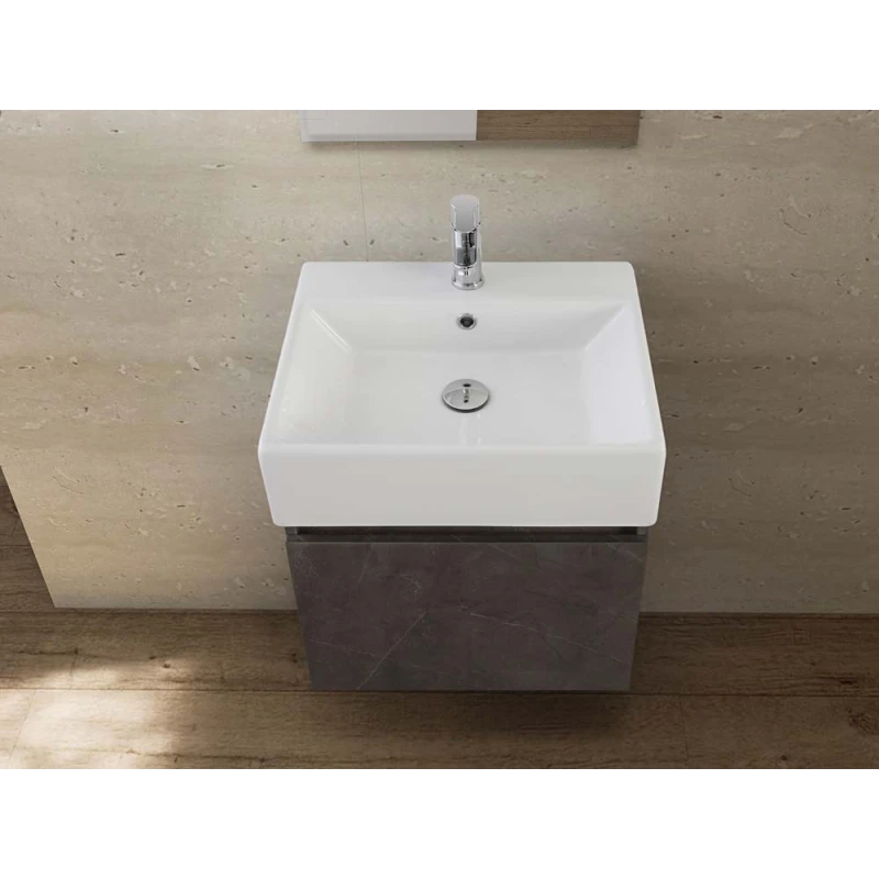 Feridras Kira 50 cm sospeso roccia con consolle in ceramica