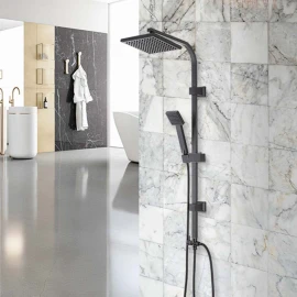 Colonna doccia Feridras Platinum nero opaco