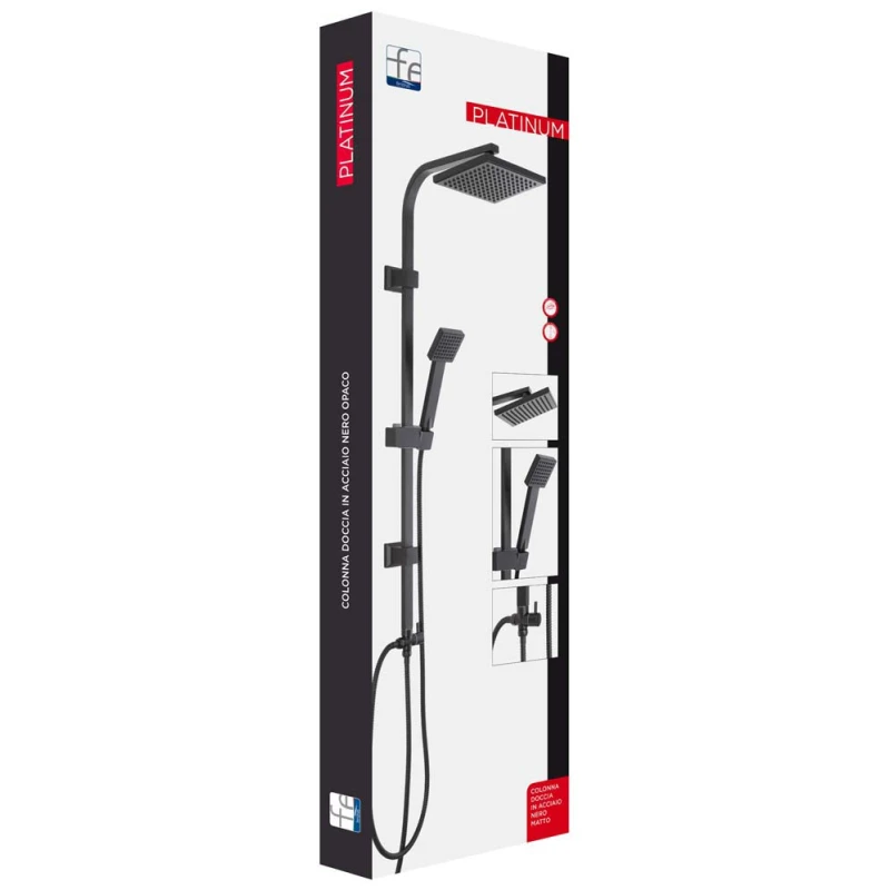 Colonna doccia Feridras Platinum nero opaco