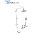Colonna doccia Feridras Platinum nero opaco
