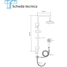 Colonna doccia Feridras Platinum cromata 93 cm