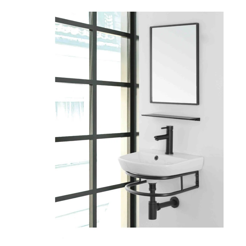 Feridras Borg 45 cm - Mobile bagno metallo nero