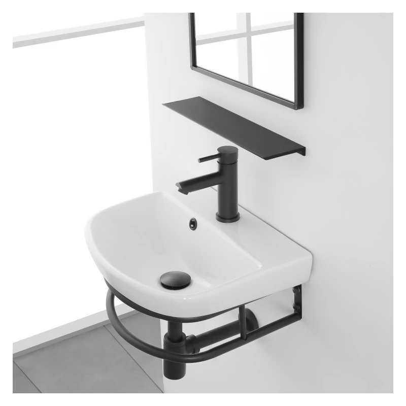 Feridras Borg 45 cm - Mobile bagno metallo nero