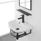 Feridras Borg 45 cm - Mobile bagno metallo nero