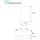 Feridras Borg 45 cm - Mobile bagno metallo nero