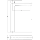 Miscelatore lavabo alto Quatra Feridras in cromo