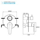 Miscelatore doccia Iris Feridras cromato con deviatore