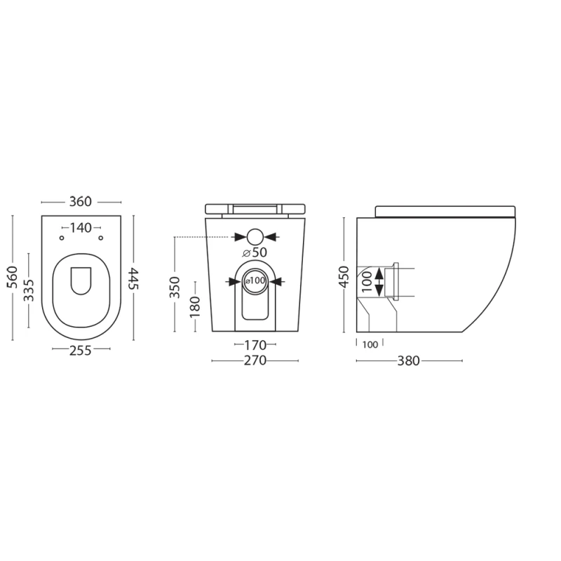 Vaso da terra Feridras Serie T rimless bianco lucido