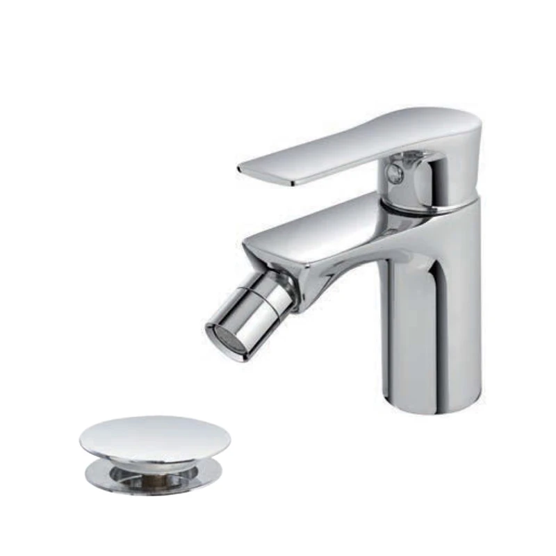 Miscelatore bidet Feridras Flat cromato con scarico clic clac