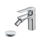 Miscelatore bidet Feridras Flat cromato con scarico clic clac