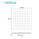 Soffione quadrato Feridras Platinum 30x30 cromo lucido