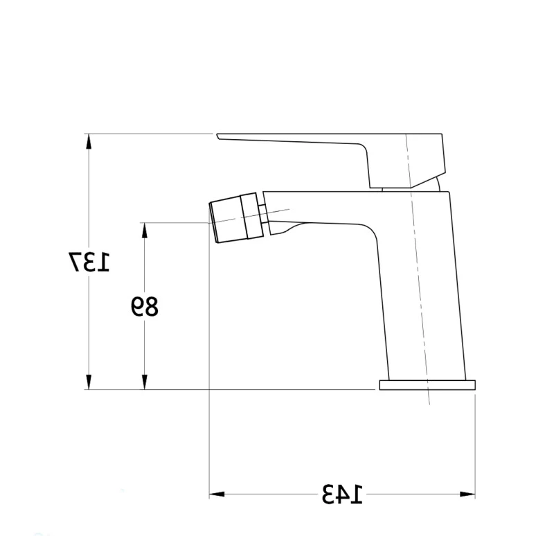 Miscelatore bidet Quatra Feridras nero opaco