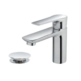 Miscelatore lavabo Feridras Flat cromato con clic-clac