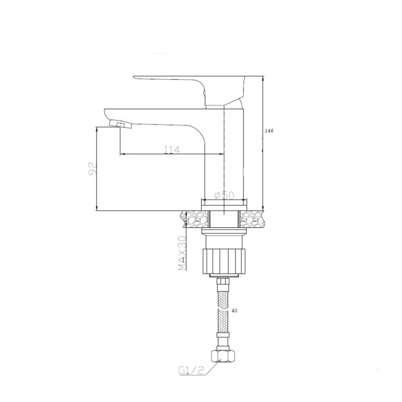 Miscelatore lavabo Feridras Flat cromato con clic-clac