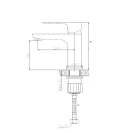 Miscelatore lavabo Feridras Flat cromato con clic-clac