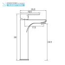 Miscelatore lavabo alto Feridras Iris cromato H30