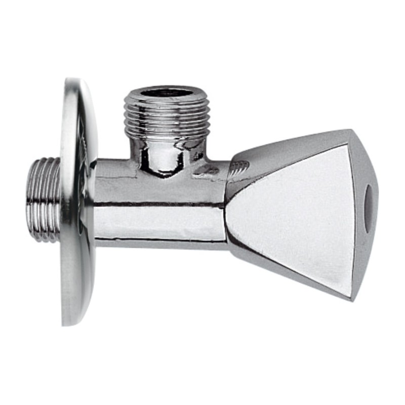 Rubinetto sottolavabo 1/2x1/2 in ottone cromato Remer 1291212