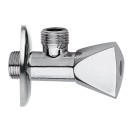 Rubinetto sottolavabo 1/2x1/2 in ottone cromato Remer 1291212