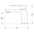 Miscelatore lavabo Feridras Quatra cromato