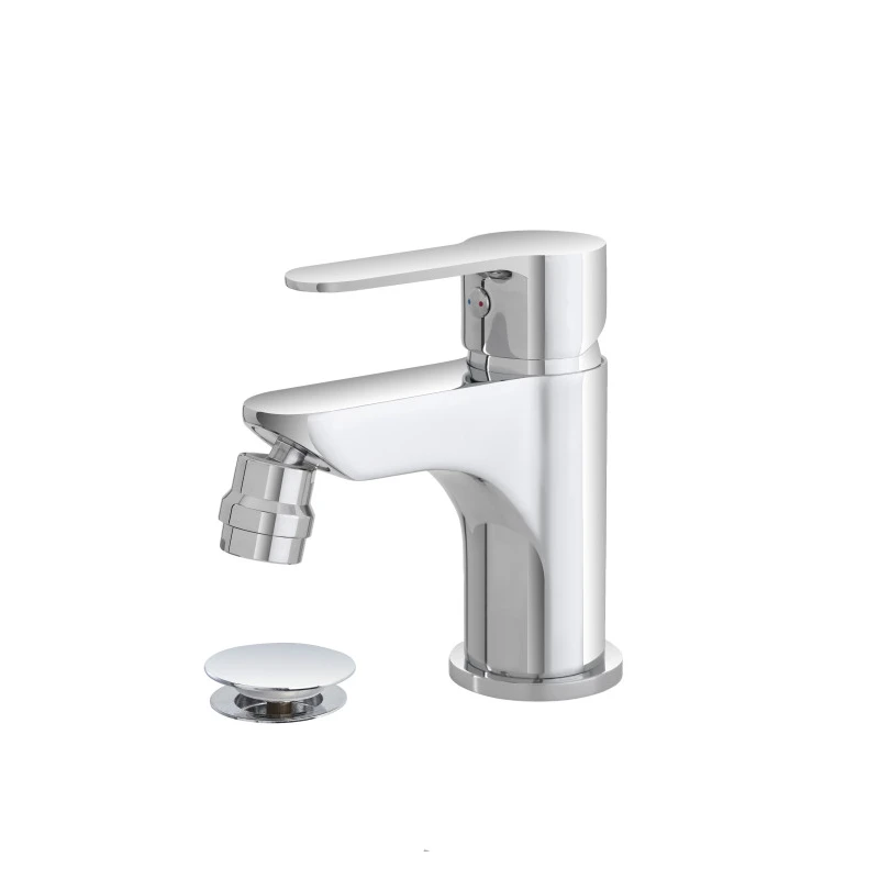Miscelatore bidet Feridras Iris cromato con piletta