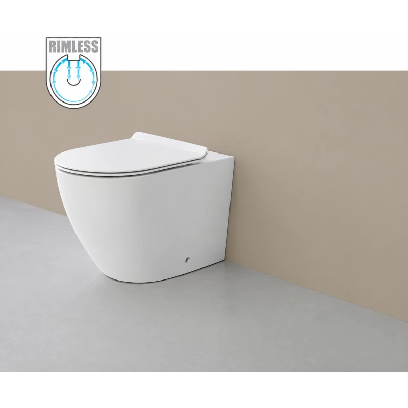 Vaso da terra Feridras Serie T rimless bianco lucido