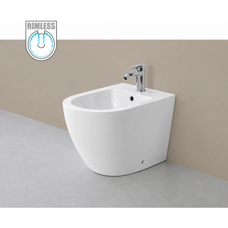 Bidet a terra Feridras Serie T bianco lucido