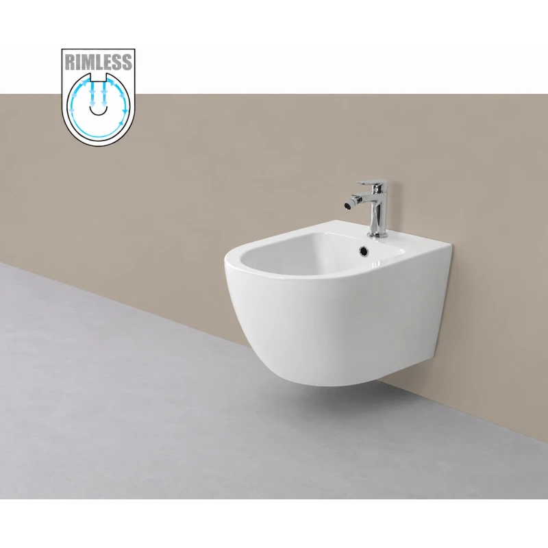 Bidet Feridras Serie Q in ceramica bianco lucido