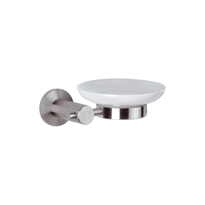Portasapone in ceramica - serie minimal inox Remer MI10INOX