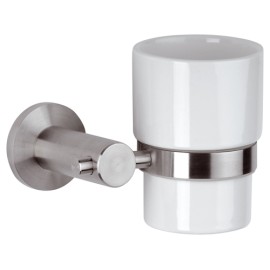 Portabicchiere in ceramica - serie minimal inox Remer MI15INOX