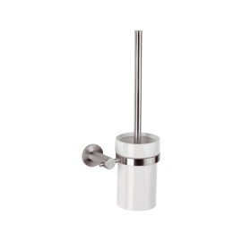 Portascopino ceramica - serie minimal inox Remer MI66INOX