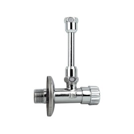 Rubinetto per cassetta cromato con tubetto e rosone RR 18812