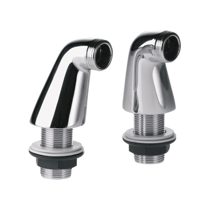 Coppia colonnette bordo vasca in ottone cromato, serie uk RR 88UK