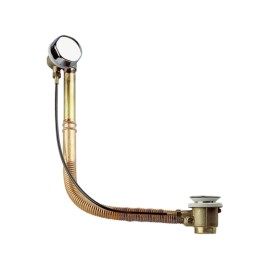 Colonna di scarico automatico con filo esterno e tubo in rame cm 70, per vasca ad angolo Remer 96VA