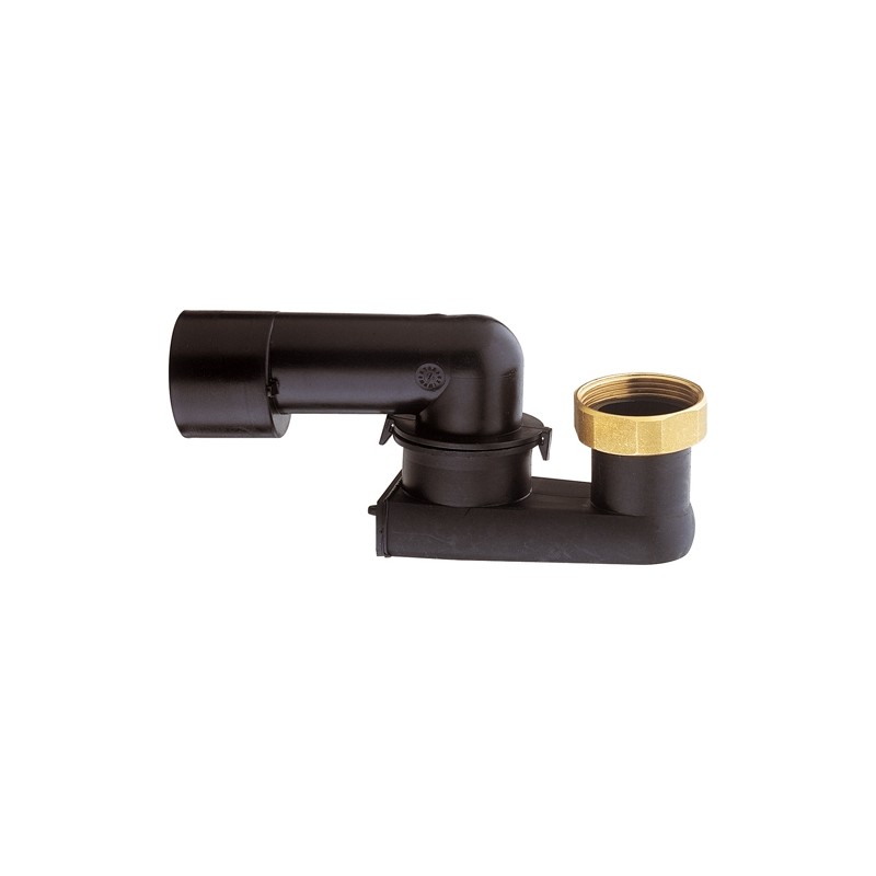 Sifone in plastica regolabilecon dado ottone 1 1/4, 1 1/2 per colonna, con scarico ad innesto diam. 40, diam. 50 RR 98P112