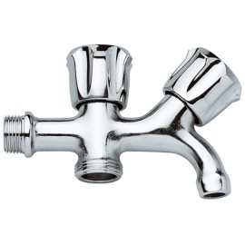 Rubinetto due maniglie attacco lavatrice 1/2x3/4 RR 25012