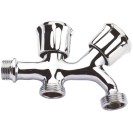 Rubinetto due maniglie attacco lavatrice 1/2x3/4x3/4 RR 2501234