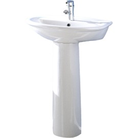 Lavabo 60 cm con colonna - serie fiore rak ceramics Rak Ceramics SCACER0071CL-SCACER0070LA