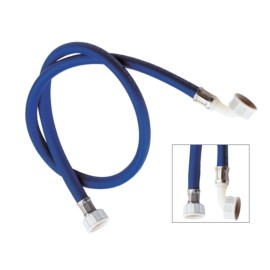 Tubo di carico per lavatrice, colore blu con curvetta 150 cm RR 291150BL