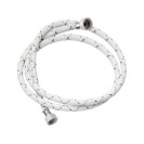 Tubo di carico con treccia in nylon bianco con banda grigia 150 cm RR 295150